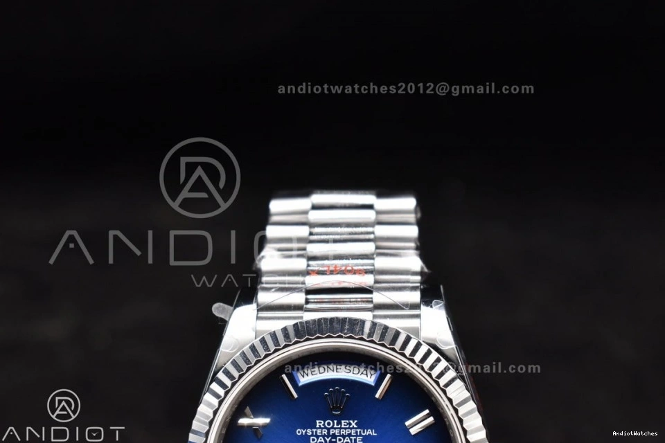 A2836 SS (Gain 40 Steel Black 724 on Edition Bracelet Blue Best Practical 904L Weight) DayDate V4 President Dial QF 1009